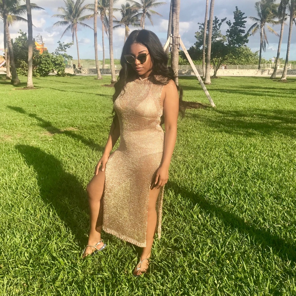 Gold dress